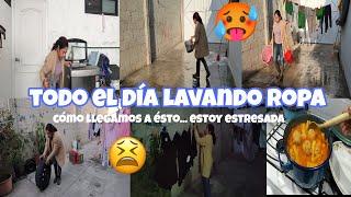 cómo llegamos a ésto ‍/ lavando ropa de toda la semana  termine bien cansada 