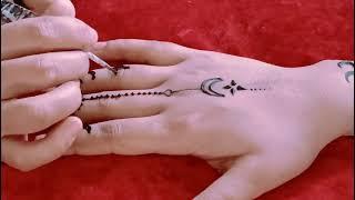 Cute Mehndi Design For back hand | Eid Special Very Simple chaand Mehndi Design |Mehndi Ki design