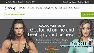 webhistory of godaddy.com