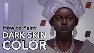 How to Paint Dark Skin Color (with Photoshop or Procreate)