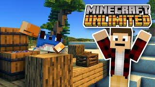 Playing My New Modpack LIVE | Minecraft Unlimited - Creating a Crab Fishing Farm