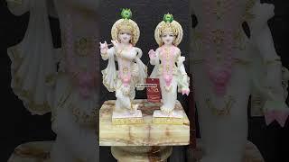 Radha krishna marble murti - Radha krishna statue for home - Hindu deities marble idols for altar