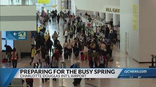 Preparing for spring break at CLT Airport