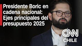 Cadena nacional: Presidente Boric por Ley de Presupuesto 2025