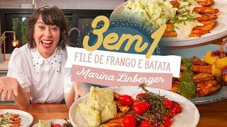 3 em 1: FILÉ DE FRANGO E BATATA | 3 receitas usando uma única base