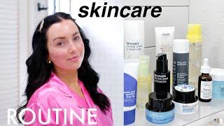 CURRENT SKINCARE ROUTINE  morning & night / brighten skin + reduce texture