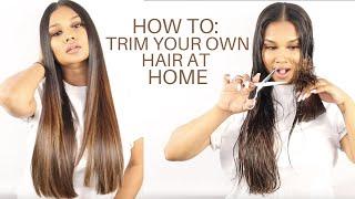 HOW TO TRIM YOUR OWN HAIR AT HOME | BEAUTY BY DN