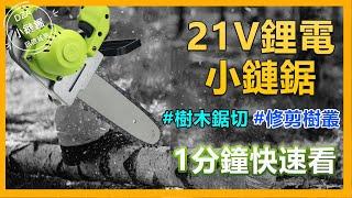 1分鐘快速看：DZA 21V 鋰電10吋小鏈鋸共享電池 省錢買更多