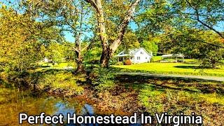 Virginia Farmhouse For Sale | $310k | Virginia Real Estate For Sale | Home With Land | Creek