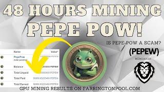 48 HOURS PEPE-POW MINING RESULTS! - Most profitable coin to mine right now!