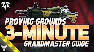 PROVING GROUNDS FARM // 3-Minute Grandmaster & Shadow Price #guide #destiny2