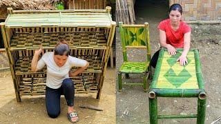 Full Video: 95 Days of building a farm and making cabinets, tables and chairs from natural bamboo