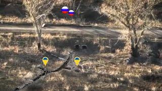 Close Quarters Battle: Ukrainian Troops Trapped in Trench Beneath the Road