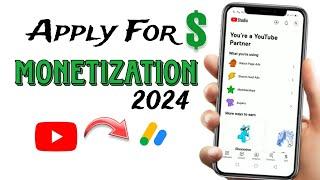 How To Apply For Monetization in 2024 | After Completed 1000 Subscriber and 4000 Hour Watch Time