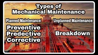 Types Of Mechanical Maintenance | Preventive Maintenance | Predictive Maintenance | Breakdown