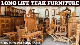 Solid Teak Wood Furniture at Lowest Price Direct From Saharanpur Factory | Beds Sofa Dinning Table