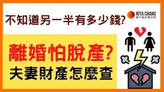 【不知道另一半財產?】離婚怎麼調查對方財產有多少？萬一另一半脫產該怎麼做?【Rita橘子姐的理法院】#77