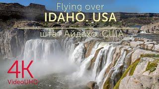 Flying over Idaho, USA & relaxing  music video in 4K [UHD] | штат Айдахо. США