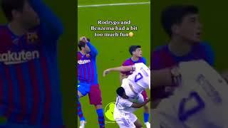 Rodrygo Goes and Karim Benzema Real Madrid against FC Barcelona El Clasico Saudi Arabia  #shorts