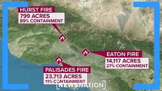 Los Angeles wildfires: Death toll rises to 16, more winds expected | NewsNation Now