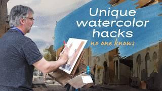 SECRET watercolor HACKS of Andy Evansen | Sharing painting technique no one knows | learn to paint