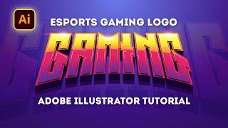 Gaming Logo 3D Text Effect in Illustrator - Gaming Logo Design