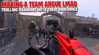 Making a Team Argue Using Their Own Voice (Trolling Randoms With Their Own Vocie)