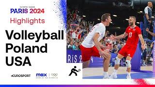 THRILLER IN PARIS! ‍ | Poland vs USA Volleyball Men's Semi-Final Highlights | #Paris2024 #Olympics