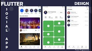 FLUTTER | SOCIAL APP UI |  MODERN DESIGN UI | TUTORIAL