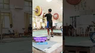 105 kg box clean & push Jerk  #nationalchampionship2022 #weightlifting #india #tn #sports