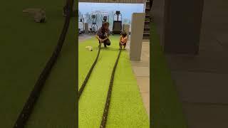 Mom and daughter workout