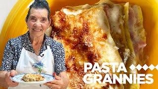 Ada makes an easy aubergine and ham lasagna! | Pasta Grannies