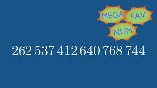 #MegaFavNumbers : 262537412640768744