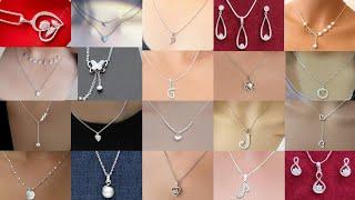 2024Trending stylist silver chain with pendant design|silver jewellery for women|rupar chain& locket