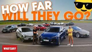 How far can electric cars REALLY go in the summer? We drive 12 until they DIE! | What Car?