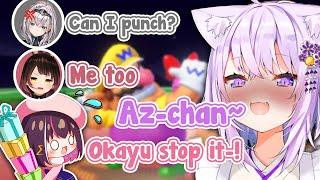 Okayu Bullying AZKi, Being a MENACE in Mario Party【Hololive / Eng Sub】