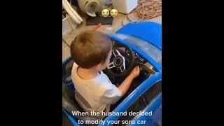 Dad Modified His Sons electric car  #funny #bonding #fyp #life #dad