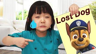 Kate Pretend Play Looking for Lost Pets | Cats and Dog Pets Story for Kids with Paw Patrol Chase