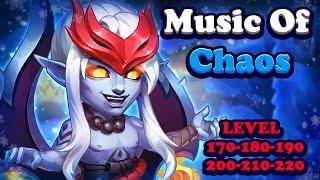 Hero Wars Music of Chaos: Levels 170, 180, 190, 200, 210 and 220 Boss Fights