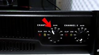 POWER AMPLIFIER MORE POWERFUL THAN THE LOUDSPEAKER - HOW TO SET UP THE LEVEL KNOB -  VOLTAGE GAIN