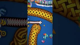 Worms zone.io slither giant snake  best gameplay #shorts #snakegame #wormszoneio