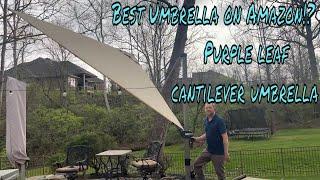 Best patio umbrella on Amazon?  Purple leaf patio umbrella - review