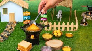 Mini Bread Pakoda  | Street Food | Miniature Cooking | ASMR