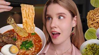Spicy and Creamy EXPLOSION in a Bowl!  Khao Soi – Thai Curry Noodles Mukbang