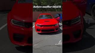 MUFFLER DELETE ON A 2023 scatpack wide body #cars #fyp #trending #scatpackclub #mopar #automobile