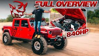 Full OVERVIEW of Our 840HP Demon Swapped Jeep gladiator (AMW840) | #RS42