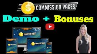 Commission Pages Demo and Bonuses 2020: (Watch The Best Commission Pages Demo and Bonuses 2020!)