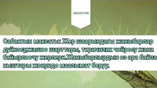 Биология 7-класс . Жаныбарлар жонундо жалпы маалымат