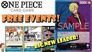 OP-12 Sanji Leader Officially Revealed! Play Events for Free! (One Piece TCG News)