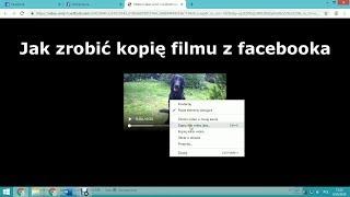 Jak zrobić kopię zapasową filmu z facebooka